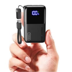 INIU Mini Portable Charger, Small 45W PD Power Bank, 10000mAh USB C in&Out Fast Charging Pocket Size Battery Pack, Travel Essentials Powerbank for iPhone 17 16 15 14 Pro Air, Xiaomi, Samsung S24 etc
