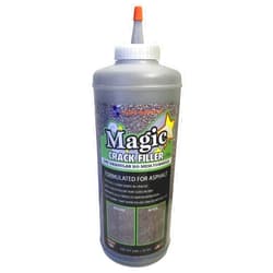 Tharos Distribution Magic Crack Filler 2LB Asphalt Black, for Filling in Cracks on Asphalt Driveways and Roads. Installs Easily Dry Granular No Mess and DIY (Black, 1)