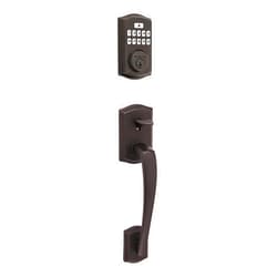 Kwikset SmartCode 260 Keyless Electronic Keypad Deadbolt with Prescott Entry Handleset, Microban Protected Keypad, Auto Door Lock, SmartKey Re-Key Security, Venetian Bronze