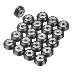 Thincol POM Plastic Pulley Wheels with Bearings for Europe Standard 2020 Profile, Double V Groove Passive Perlin Wheel Linear Roller Guide Rollers for 3D Printer CNC Router (20-Pack)