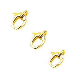 LOADR Lobster Clasp 18K Gold&925 Sterling Silver Plated Lobster Claw Clasps,Necklace Extender Suitable for Bracelet Necklace Clasps and Closures(3Pcs)