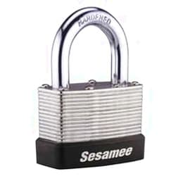 Ccl Sesamee Keyless Padlocks, 5/16 in Diam, 1 in L X 1 in W, Brass (7 Pack)