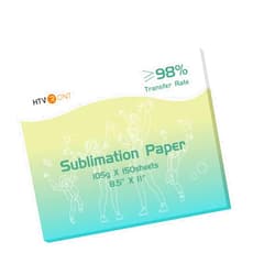 HTVRONT Sublimation Paper 8.5 x 11 Inches - 150 Sheets 105g Excellent Ink Release Sublimation Transfer Paper for Tumblers, Mugs, T-Shirts