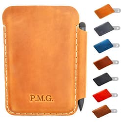 HAPPER STUDIO Bovine leather case for Microsoft Surface Duo 2 / Duo 1st Gen, with PEN holder, personalized cover