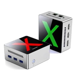 AIOEXPC Mini PC Windows 11 Pro: 12GB LPDDR5 RAM 256GB SSD, Mini Computers with Alder Lake N95 CPU (up to 3.4GHz), Mini Desktop Computer Support Dual LAN/4K Triple Display/USB-C/USB3.2/WiFi 5/BT 4.2