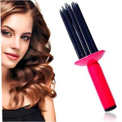Inkasi 2024 New Professional Hair Curling Roll Comb with 17 Teeth - Fluffy Curl Styler Tool for Salon Use