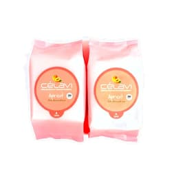 Celavi Cosmetics Celavi Makeup Remover Cleansing Wipes Removing Towelettes 2 Packs - 60 Sheets (Apricot)