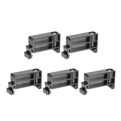 MECCANIXITY DIN Rail Mount Terminal Blocks End Stopper Screw Type Clamp Black TBR-F Pack of 20