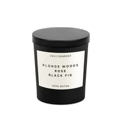 Stone Candles Environment Inspired by The Edition Hotel Blonde Woods 8oz Candle with Lid and Box (Blonde Woods | Rose | Black fig) Black
