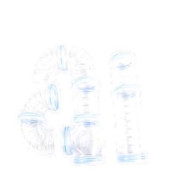 Inxming 2sets Hamster Coop Tunnel DIY Remodeled Maze Cage External Tubes Set Sports U Pipe Accessory Pipeline Supplies(Blue Pipe)