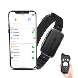 Petoffers Dr.Trainer Dog Shock Collar with Remote, 2300ft Electronic Dog Training Collar, Waterproof IPX8 Dog Bark Collar for Large Dog with Custom Sound, APP Setting & Barking Record