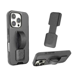 Smartish Phone Grip Loop - Prop Tart - Pop Out Finger Strap and Holder with Kickstand [Compatible with All iPhone & Android Phones] Stick On Phone Ring for All Phone Models - Black Tie Affair