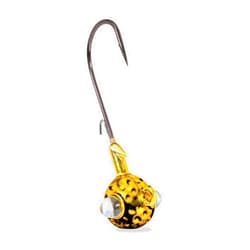 Kalin's Hammered Rattlin' Google Eye Jig, 3 pack Gold 1/8 OZ.
