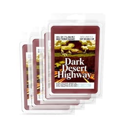 Adorable Size Candle Dark Desert Highway Scented Wax Melts- Smells Like Desert Petrichor - Tumbleweeds - Sand - 100% Naturally Vegan Soy and Premium Fragrance | Great Gift | Handmade in Denver, Colorado (4 Pack Wax Melts)