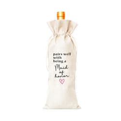 Doreen's Boutique Will You Be My Maid of Honor Wine Bag, Gift for Sister, Woman, Cousins, Siblings, Bestie, BFF – 1 Pc(B038)