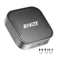 Binize Android 13 CarPlay AI Box, Wireless CarPlay Wireless Android Auto AI Box for Car with OEM Wired Carplay/Android Auto, Multimedia Video Box Stream Video Apps Plug&Play, 4+64G