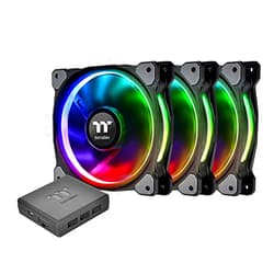 Thermaltake Riing Plus 12 RGB TT Premium Edition 120mm Software Enabled 12 Controllable LED RGB 9 Blades Case/Radiator Fan -Triple Pack. CL-F053-PL12SW-A