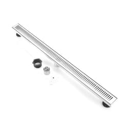 BOANN 304 Stainless Steel Rectangular Linear Shower Floor Drain (40 in, Nickel)