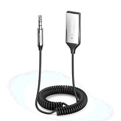 UGREEN Aux to Bluetooth 5.3 Adapter 3.5mm Bluetooth Receiver for Car USB 2.0 to 3.5mm Jack Kit with Built-in Microphone Aux Input for Hands-Free Calls Compatible with Car Speaker and Home Audio