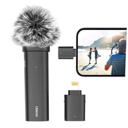 ULANZI Wireless Lavalier Microphone for Smartphones, Plug-Play Mic with Charging Cable(Lightning Port) for Phone Video Recording Interview Youtubers Vloggers, 32.8ft Transmission Range