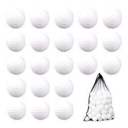 KOFULL Plastic Golf Balls Practice, 24/100 Pack Hollow Plastic Golf Balls Indoor Outdoor Training, Golf Party Decorations