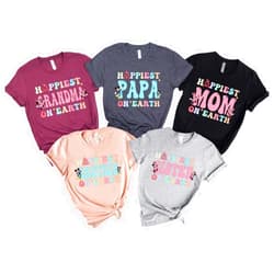 Dallas Textile Happiest Mom on Earth Shirt, Custom Nickname Matching Disneyland Trip Shirt for Family, Happiest Disneyworld Family Tee, Toddler Magical Kingdom Tshirt, Disneyland Vacation Matching Grandma Shirt