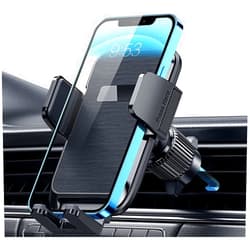 Qifutan Phone Mount for Car Vent [Upgraded Metal Clip] Cell Phone Holder Car Hands Free Cradle in Vehicle Car Phone Holder Mount for Smartphone, iPhone, Cell Phone Automobile Cradles Universal
