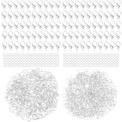 Syhood 600 Pieces Lobster Clasps and Open Jump Rings Set Lobster Claw Clasps for Jewelry Making and Bracelets (Silver)