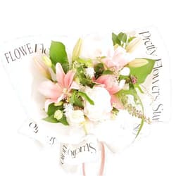 Ibluelover 20 Sheets Letters Printes Floral Wrapping Paper Flowers Studio Flower Bouquet Package Paper Roll DIY Floral Gift Crafts Packing Paper Florist Pack Material for Birthday Wedding Valentine's Day