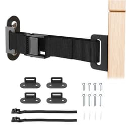 PUTORSEN Anti Tip Furniture Anchors (2 Sets), Heavy Duty Furniture Wall Anchor, Earthquake Proof Wall Anchors for Baby & Pet Safety, Easy Install Adjustable Furniture Safety Kit (Black)