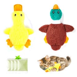 Potaroma Cat Toys Catnip Crinkly Sound 2 Pcs, Mess-Free Stuffless Kitten Toy, Durable Feline Bite Interactive Kicker Toys for Cat Indoor Exercise 6.5 Inches