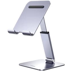 UGREEN Tablet Stand Holder for Desk Height Adjustable Aluminum Foldable Desktop Tablet Holder Wide Base Dock Multi-Angle Riser Compatible with 2024 iPad Pro 13 12.9, 11, 10.5 Air Mini 6 5, Grey