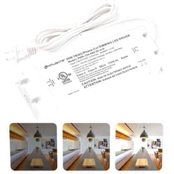 HitLights 60W Dimmable LED Driver, 120V AC to 12V DC, Low Voltage Transformer for Strip Lights, LED Lighting Projects, Compatible with Lutron & Leviton dimmers, ETL Listed (Removable AC Cord Included)