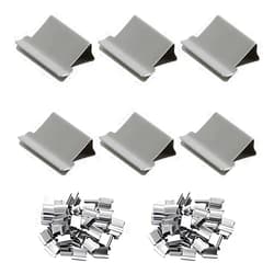 Terrysun 100 Silver Metal Refill Clips, Refill Clips Paper Clam Clip Work with Portable Paper Clam Clip Dispenser, Suitable for Bind Documents, Etc
