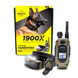 Dogtra 1900X Handsfree E-Collar for Dog Training - 3/4 Mile Range, for Dogs 45 lbs+, Waterproof, 100 Stimulation Levels, Vibration, Tone, Rechargeable - Hands-Free Remote for Dog Owners and Trainers