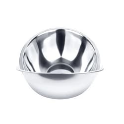 Great Credentials 5 Quart, Set of 2, Mixing Bowls, Stainless Steel, Professional Chef, Commercial Kitchen, 11.5 Inches Diameter, Flat Base