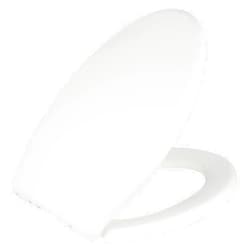 Bath Royale Slow Close Toilet Seat BR501-00 White Elongated, Stain-Resistant and Easy to Keep Clean, Heavy Duty Fits All Toilet Brands, Executive Series by Bath Royale