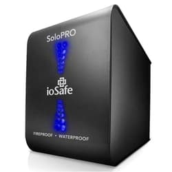 ioSafe SoloPRO 2 TB USB 3.0 Fireproof and Waterproof External Hard Drive with 1 Year Data Recovery Service - Black (SJ2000GB1YR)