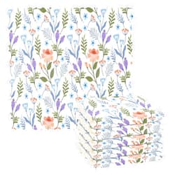 Kigai Colorful Flowers Kitchen Cloth Dish Towels 6-Pack Microfiber Super Soft Absorbent Towels Fast Drying Nonstick Oil Cleaning Cloths for Washing Dishes