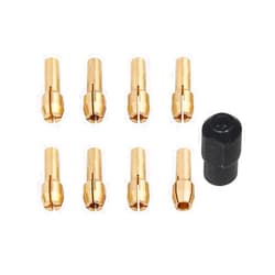 Luo ke 9 Pieces Brass Collet Brass Chuck Fits Dremel Rotary Tools (9Pc Collet Nut set)
