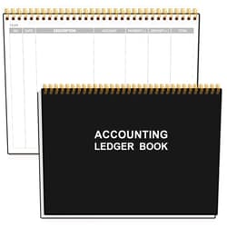 Heveboik Accounting Ledger Book - A5 Ledger Book for Bookkeeping, Small Businesses & Personal Use, Expense Tracker Notebook for Tracking Money, Expenses, Deposits & Balance, 8.5