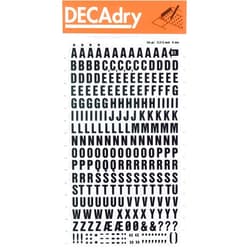 Apli Black Letter Transfers 8mm - 1 Sheet