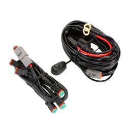Auxbeam Led Light Bar, 6-LED Pod Light Power Wiring Harness Kit with 40A Fuse and Relay 2 PIN DT Plug