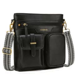 Missnine Crossbody Bags for Women Multi Pocket Purses Soft Leather Medium Shoulder Handbags with Adjustable Strap