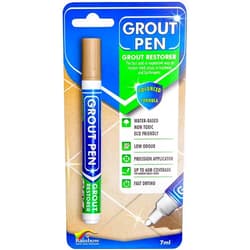 Rainbow Chalk Markers Limited Grout Pen Beige Tile Paint Marker: Waterproof Grout Paint, Tile Grout Colorant and Sealer Pen - Beige, Narrow 5mm Tip (7mL)