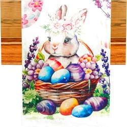 DIYASY Easter Table Runner, Spring Table Linen Holiday Dining Decorations Seasonal Bunny Eggs for Home Holiday Kitchen Décor 72 Inch