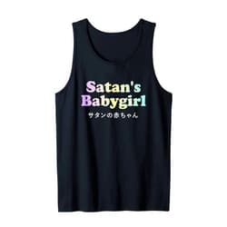 Kawaii Pastel Goth Satan's Babygirl Apparel Co Kawaii Japanese Pastel Goth Satan's Babygirl Creepy Horror Tank Top