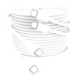 Durcord 100W USB C to USB C Cable 2-Pack 10ft, Upgraded Fast Charging USB Type C to Type C Cable, USB-C Cord Phone Charger Compatible with iPhone 16/15/Samsung/Android/Phone/Pad/Macbook/Pro/Plus/Max etc.