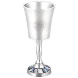 Zion Judaica Ltd Zion Judaica Passover Seder Natural Black Pearl Inlay Kiddush Cup Goblet 6