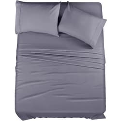 Utopia Bedding Full Bed Sheets Set - 4 Piece Bedding - Brushed Microfiber - Shrinkage and Fade Resistant - Easy Care (Full, Grey)